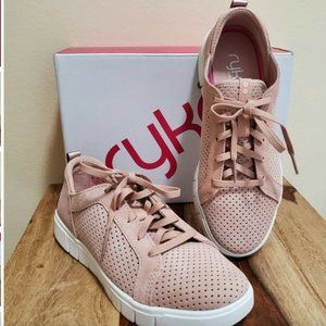 Ryka Haiku Perforated Suede Sneaker Dance Pink 6